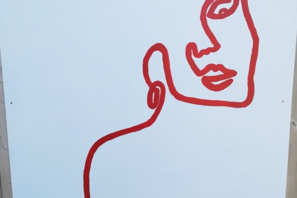 Die Frau in rot