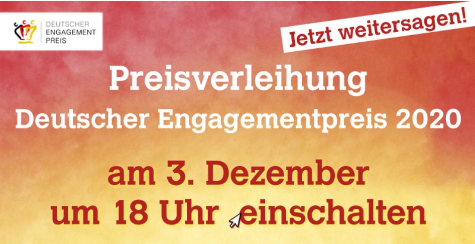 Preisverleihung Deutscher Engagementpreis 2020