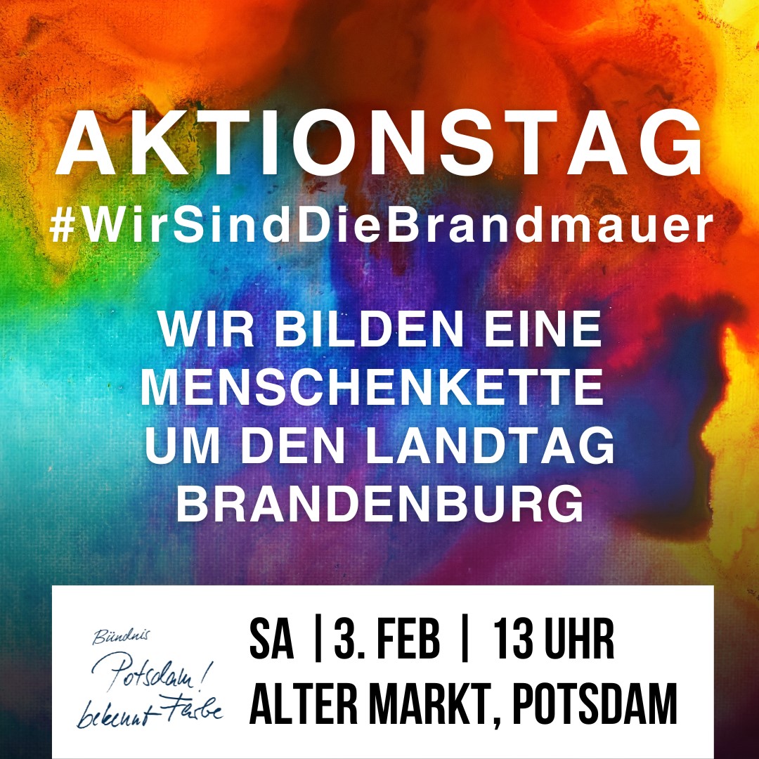 Bundesweiter Aktionstag für Demokratie – #WirSindDieBrandmauer