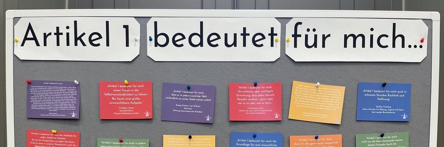 Artikel 1 Grundgesetz – Beitrag zur Sonderausstellung
