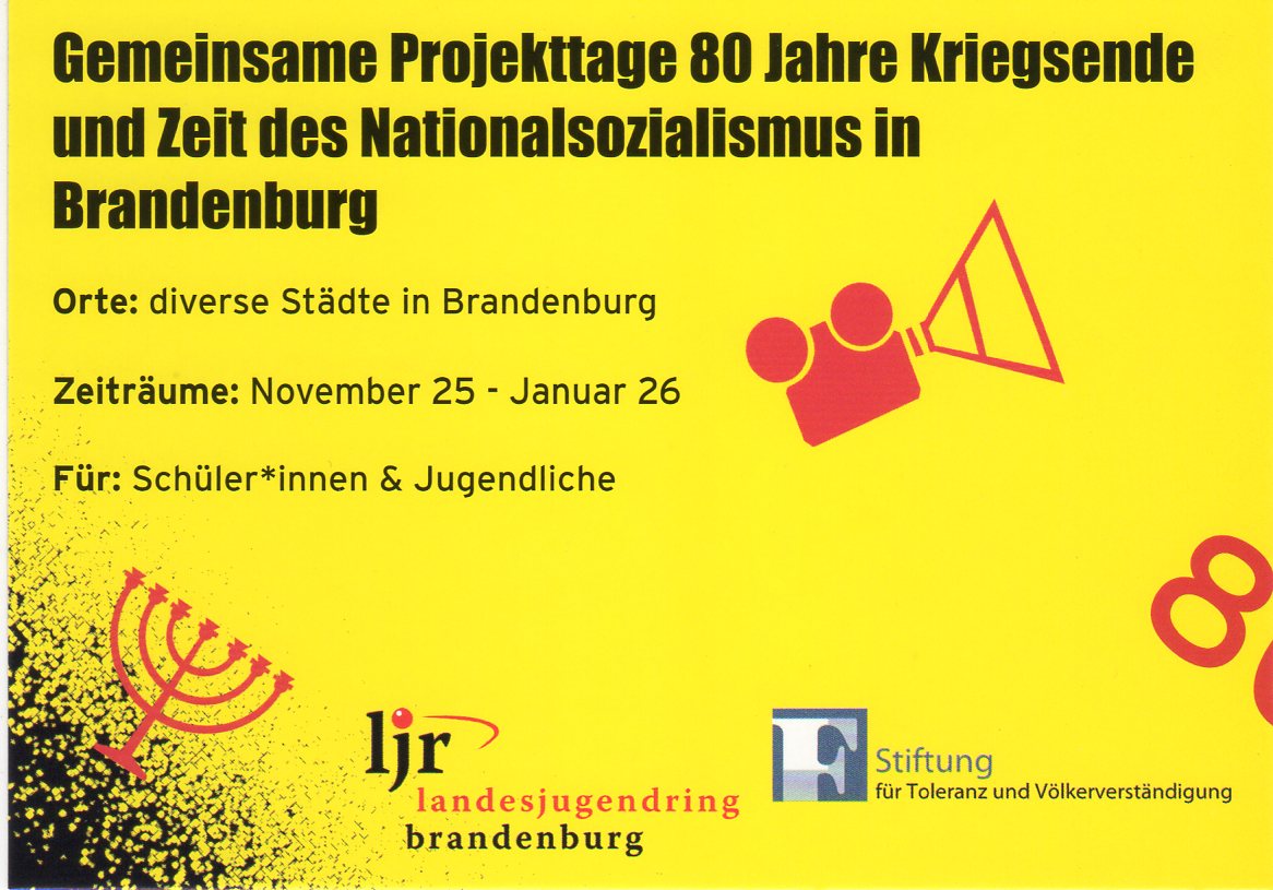 Flyer Bildungsinitiative Brandenburg: 80 Jahre Kriegsende